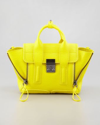 3.1 Phillip Lim Mini Pashli Leather Satchel Neon Yellow - Lyst