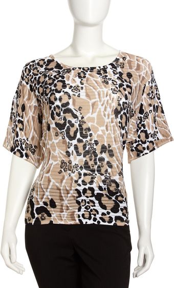 Alberto Makali Bejeweled Animal Print Sweater - Lyst