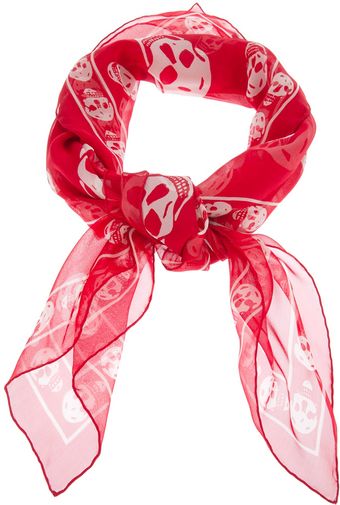 Alexander McQueen Skull Print Scarf - Lyst