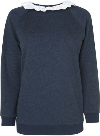 Boutique By Jaeger Jamie Lace Sweater - Lyst