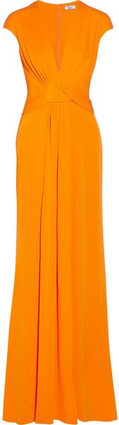 Issa Draped Silkjersey Maxi Dress - Lyst