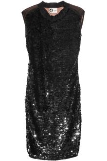Lanvin Sheerback Paillette Embellished Silk Dress - Lyst