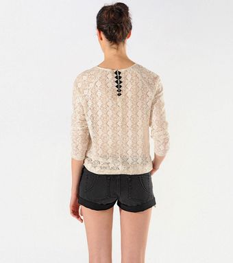 Maje Aristo Embroidered Lace Top - Lyst