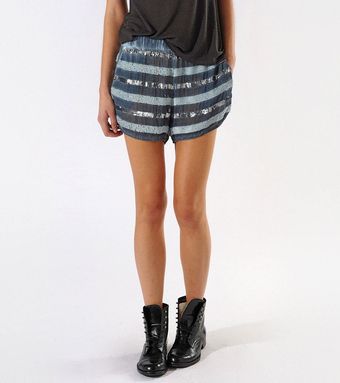Maje Attirance Sequin Shorts - Lyst
