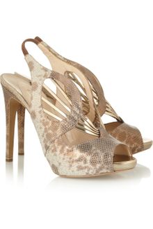 Nicholas Kirkwood Leather Trimmed Karung Slingback Sandals - Lyst