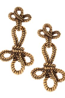 Oscar de la Renta Knotted Rope Clip Earrings - Lyst