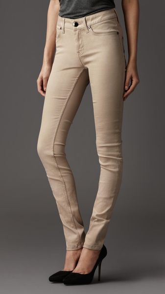 Burberry High Rise Skinny Fit Jeans - Lyst