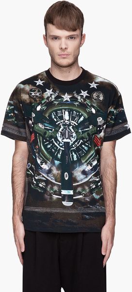 Givenchy Green Plane Print Colombian fit T-shirt - Lyst