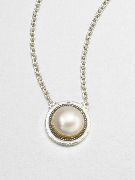 Gurhan White Mabe Pearl Sterling Silver Pendant Necklace in Silver ...