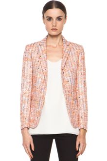 Rag & Bone Rag Bone Peak Lapel Silver Blazer in Tangerine - Lyst
