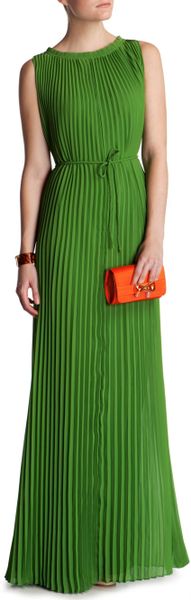 Ted Baker Hayleen Pleated Maxi Dress in Green (dark green) | Lyst