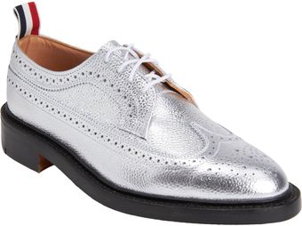 Thom Browne Metallic Wingtip Brogue - Lyst
