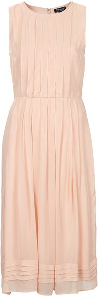 Topshop Pleated Midi Dress - Lyst