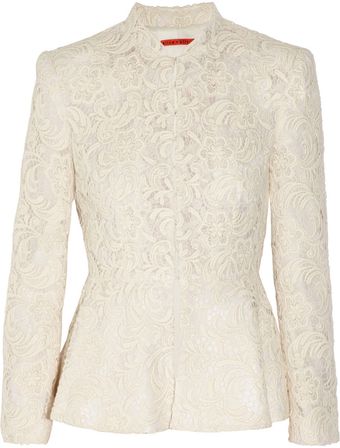 Alice + Olivia Polly Lace Peplum Jacket - Lyst