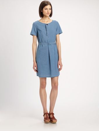 A.P.C. Chambray Dress - Lyst