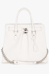 Bebe Lock Leather Tote