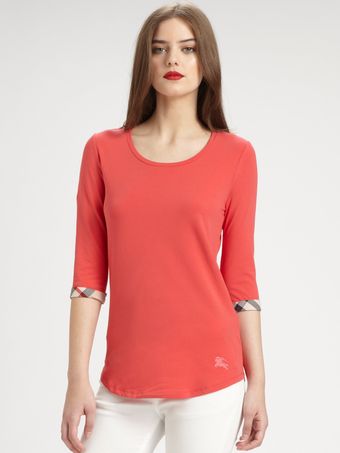 Burberry Brit Shirttailhem Tee - Lyst