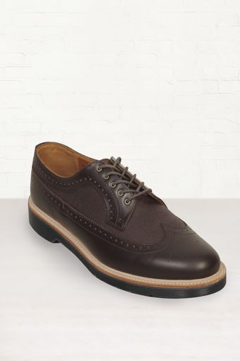 Dr. Martens Dr Martens Alfred Brown Polished Brogues - Lyst