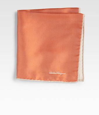 Ferragamo Silk Twill Pocket Square - Lyst