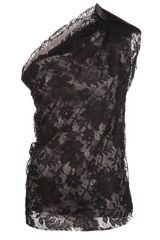 Lanvin Lace One Shoulder Top