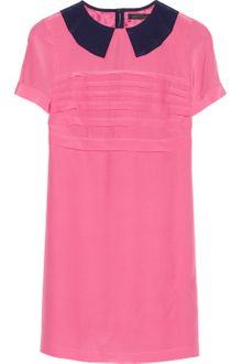 Marc By Marc Jacobs Bowery Collar appliquéd Silk Crepe De Chine Dress - Lyst