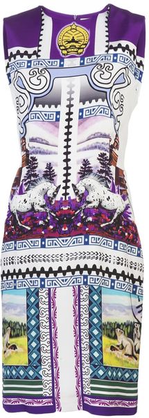 Mary Katrantzou Sleeveless Print Dress - Lyst