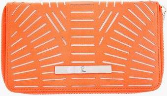 McQ by Alexander McQueen Coral Pink Cutout Zip Around Wallet - Lyst