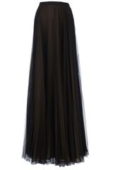 Oscar de la Renta Long Pleated Skirt