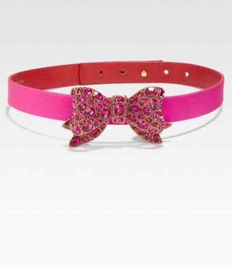 Oscar de la Renta Jeweled Bow Belt - Lyst
