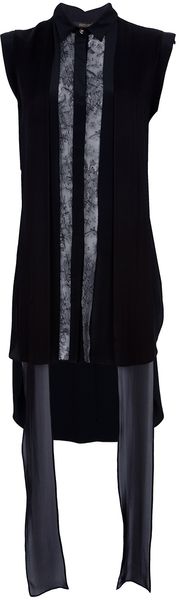Roberto Cavalli Long Sleeveless Blouse - Lyst