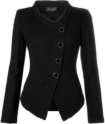 St. John Punto Riso Asymmetric Jacket - Lyst