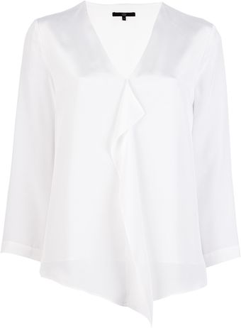 Tibi Draped Blouse - Lyst