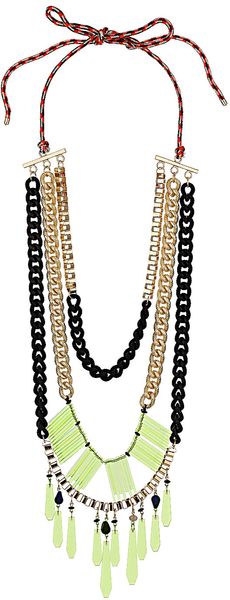 Topshop Mega Mix Media Necklace - Lyst