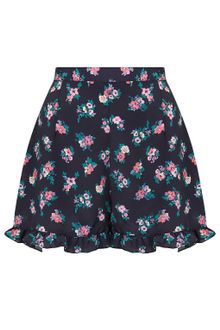 Topshop Ditsy Print Frill Hem Shorts - Lyst