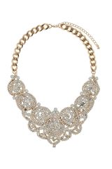 Topshop Premium Swirl Rhinestone Collar