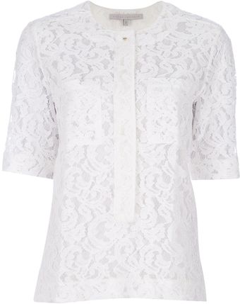 Victoria Beckham Lace Blouse - Lyst
