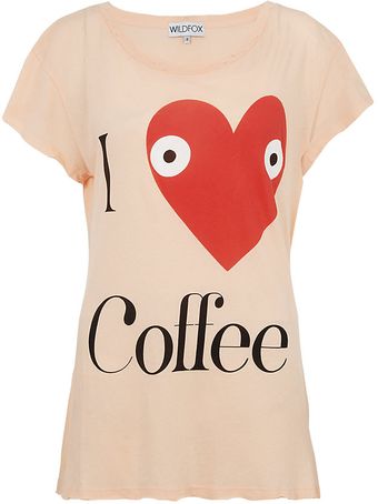 Wildfox I Heart Coffee Tshirt - Lyst