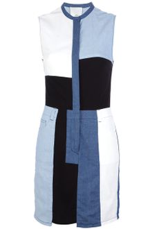 3.1 Phillip Lim Sleeveless Patchwork Denim Dress - Lyst
