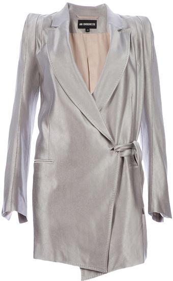 Ann Demeulemeester Wrap Coat - Lyst