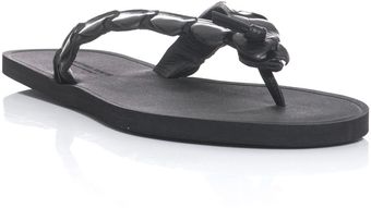 Bottega Veneta Crocodile Skin Flipflops - Lyst