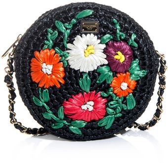 Dolce & Gabbana Glam Floral Raffia Bag - Lyst