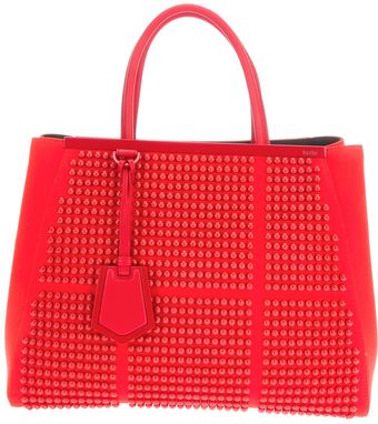 Fendi 2jour Studded Tote - Lyst