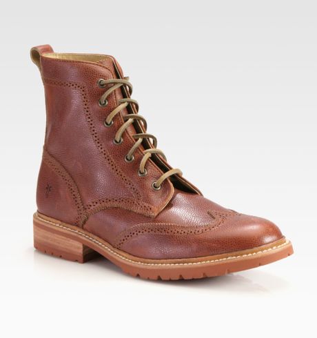 frye mens wingtip boots