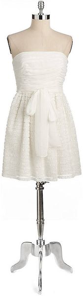 Jill Stuart Strapless Chiffon Dress - Lyst