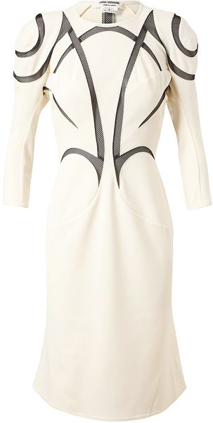 Junya Watanabe Stretch Jersey and Mesh Dress - Lyst