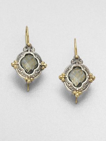 Konstantino Prasiolite Sterling Silver 18k Yellow Gold Earrings - Lyst