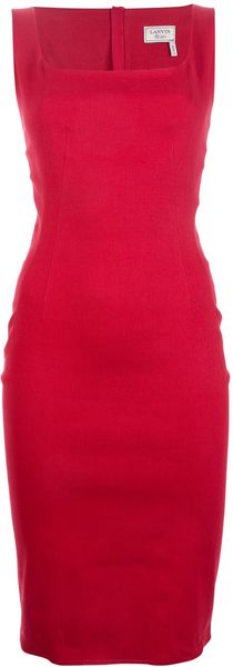 Lanvin Fitted Dress - Lyst