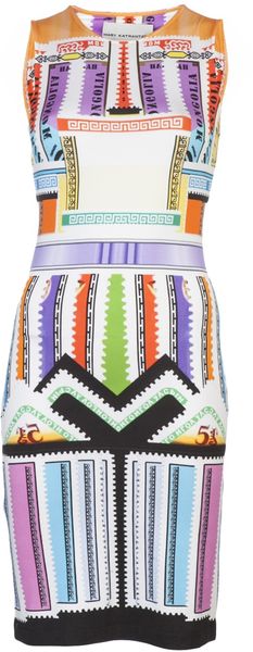 Mary Katrantzou Sleeveless Print Dress - Lyst