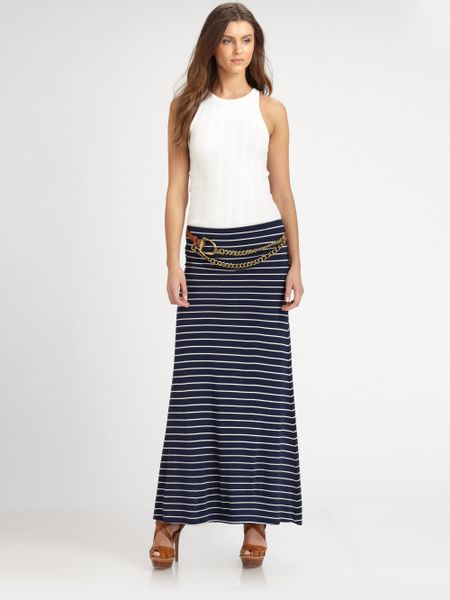 nautical maxi skirt