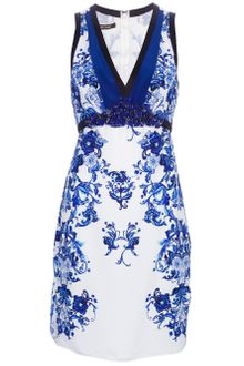 Roberto Cavalli Floral Print Dress - Lyst
